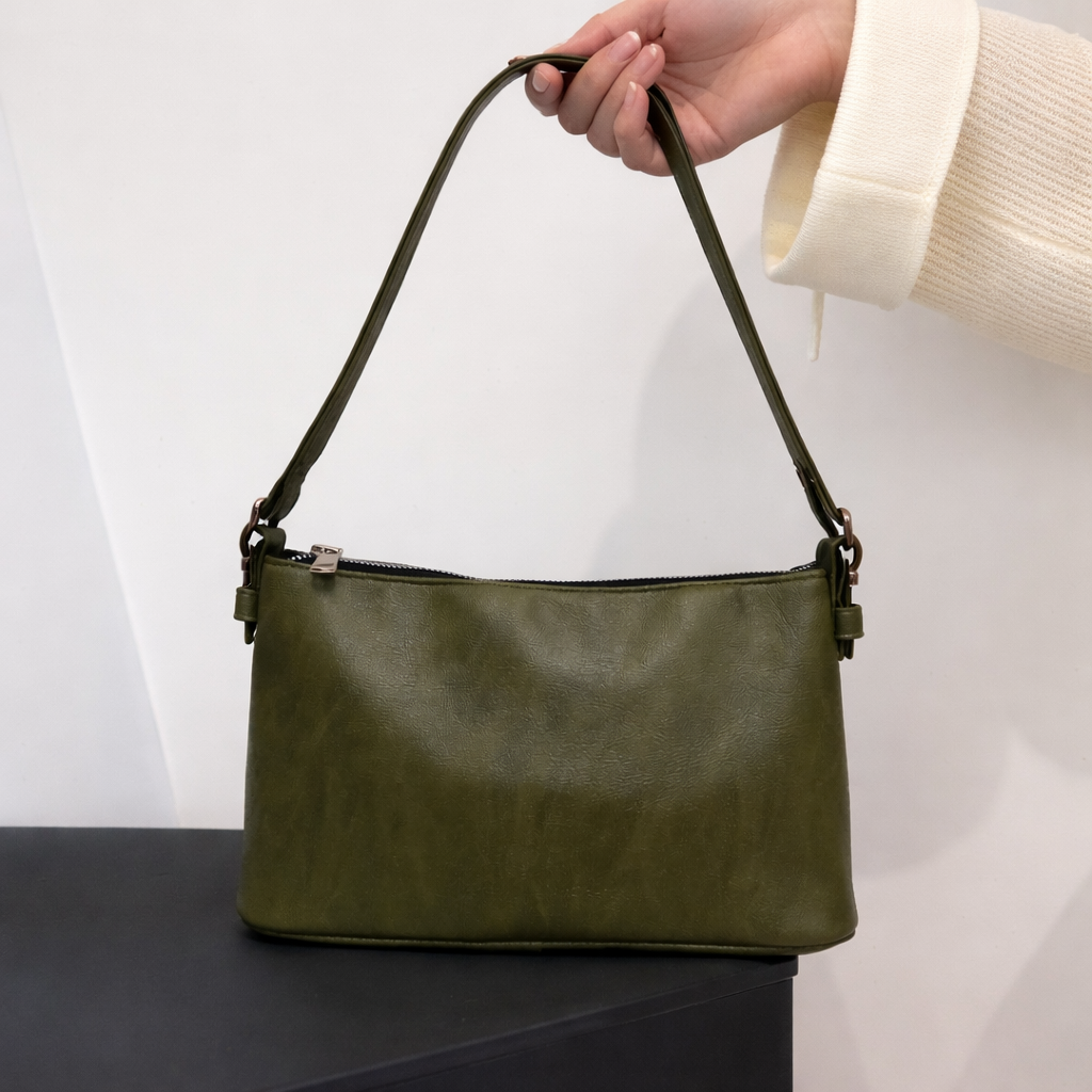 olive green shoulder bag modern women handbag