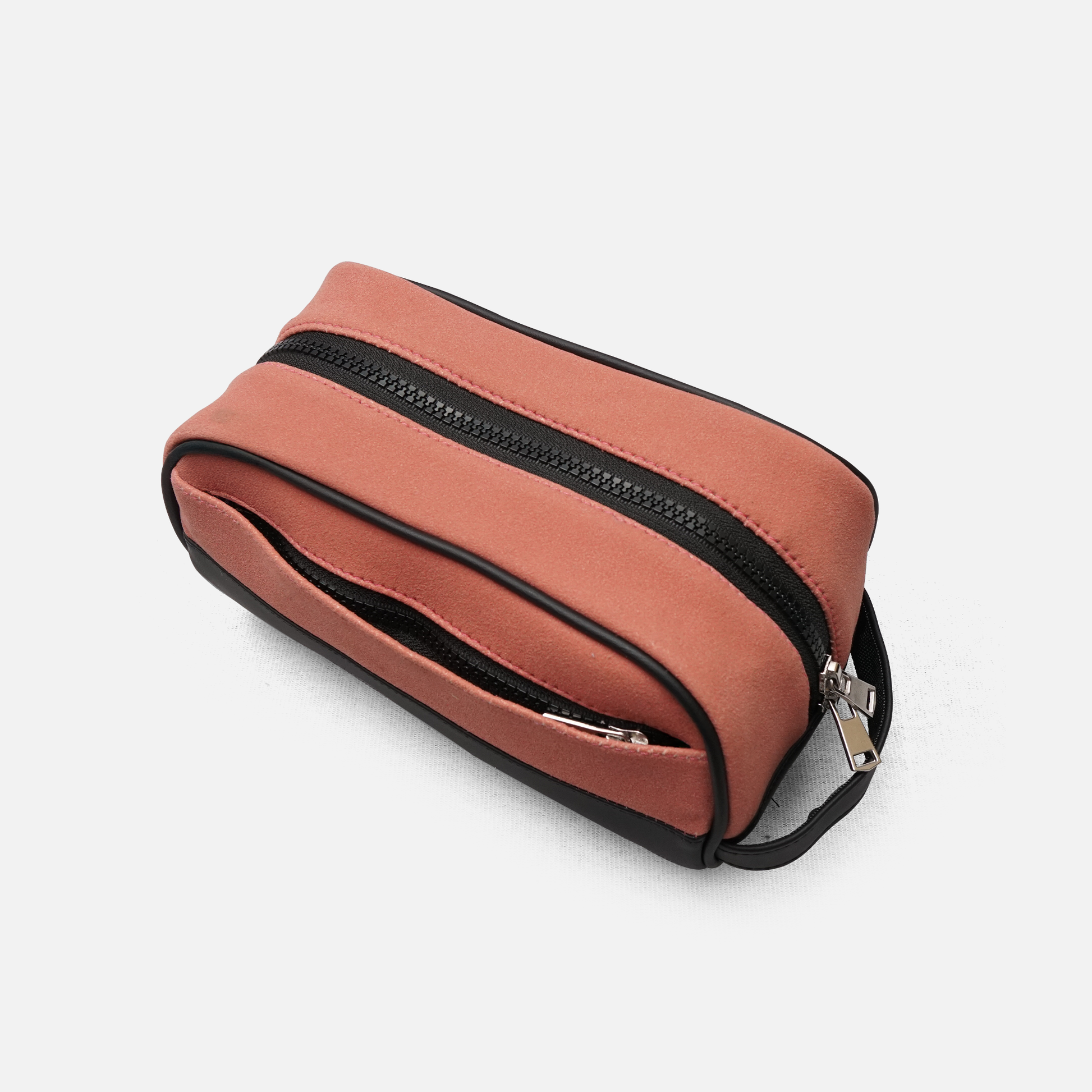 premium suede travel toiletry bag