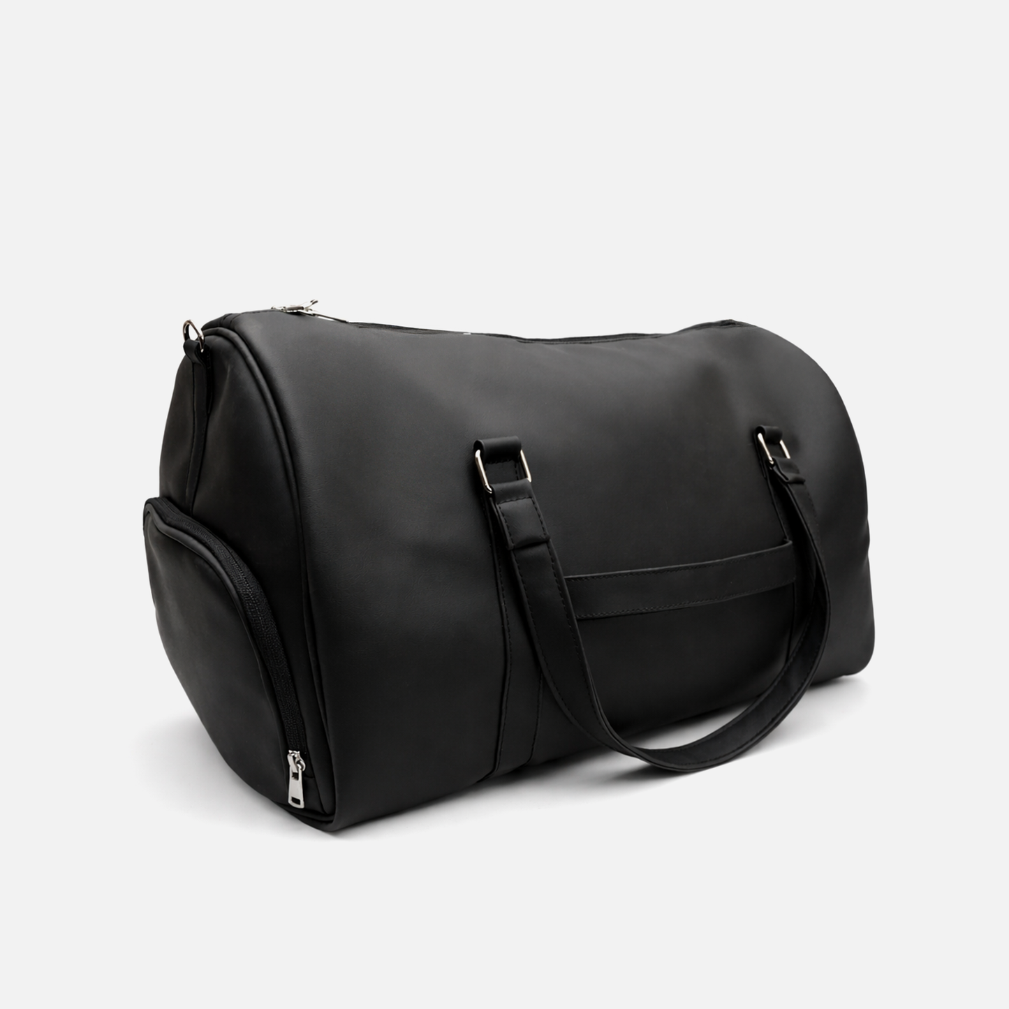 premium travel bag with side shoe compartment black