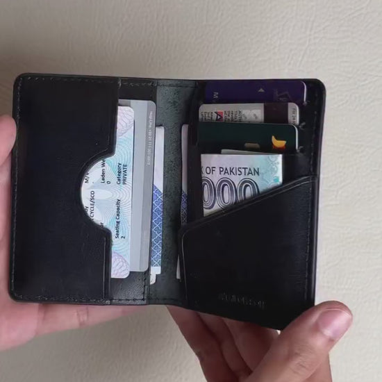Premium Leather Bi-Fold Cardholder Wallet – designed for those who prefer a sleek, organized
