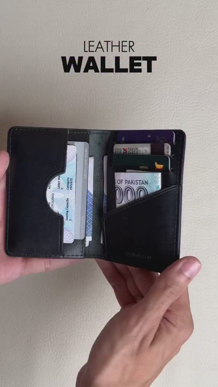 Premium Leather Bi-Fold Cardholder Wallet – designed for those who prefer a sleek, organized

