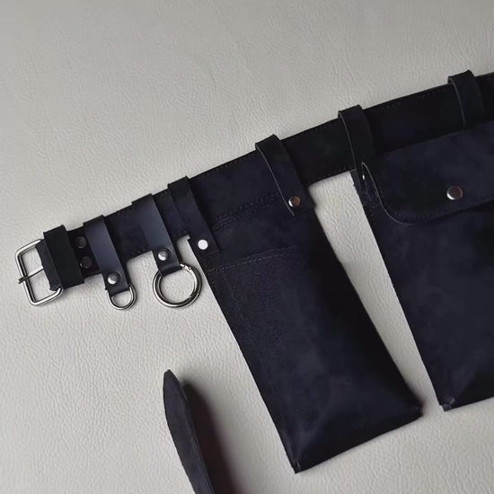 black waist belt bag for men hands free utility belt pouch street style fashion