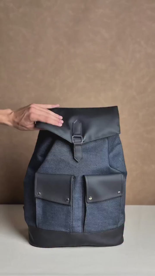 Denim Rucksack backpack