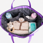 purple teddy diaper bag for baby travel and daily use
