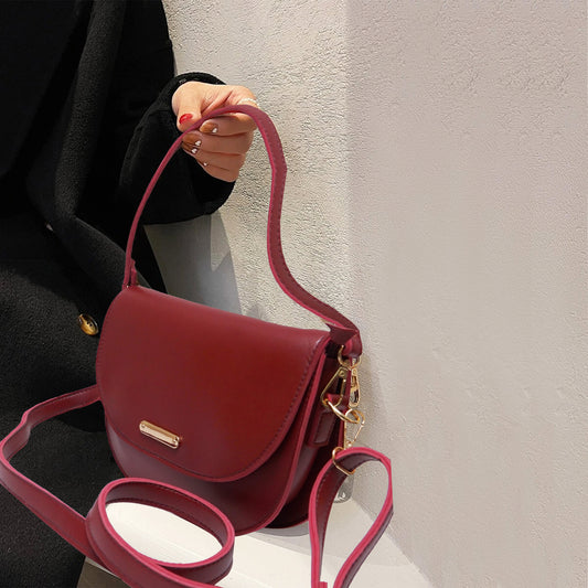 Burgundy saddle bag