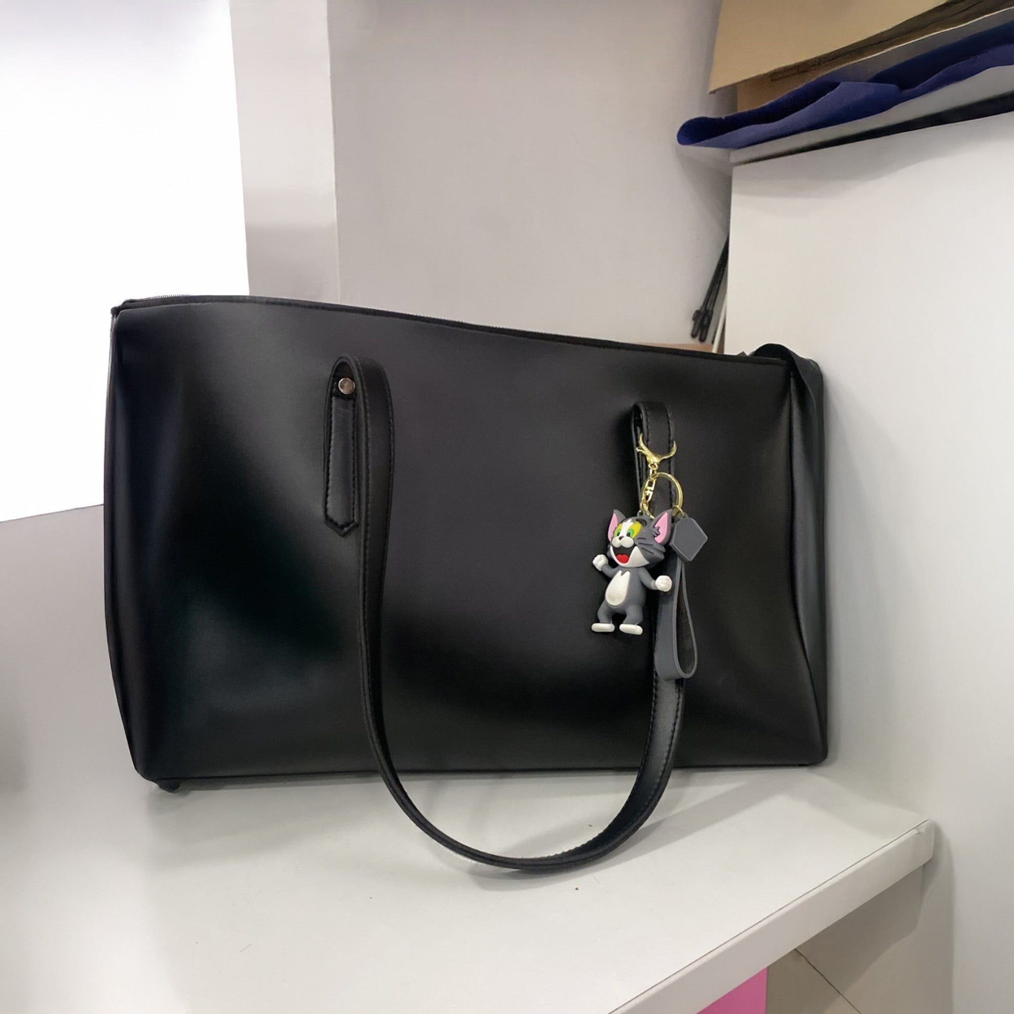 Basic black handbag sale