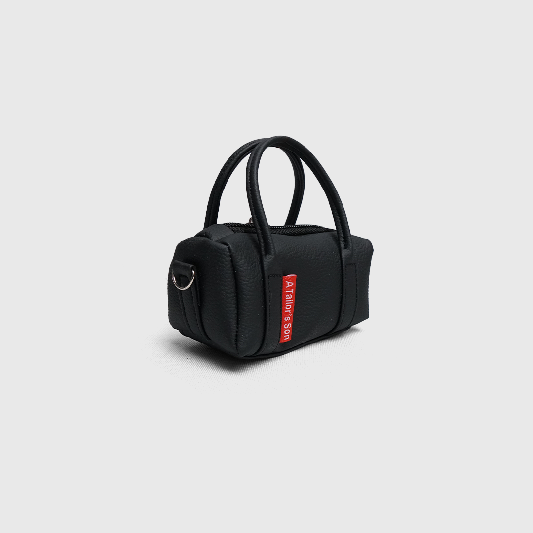 stylish mini duffle keychain pouch