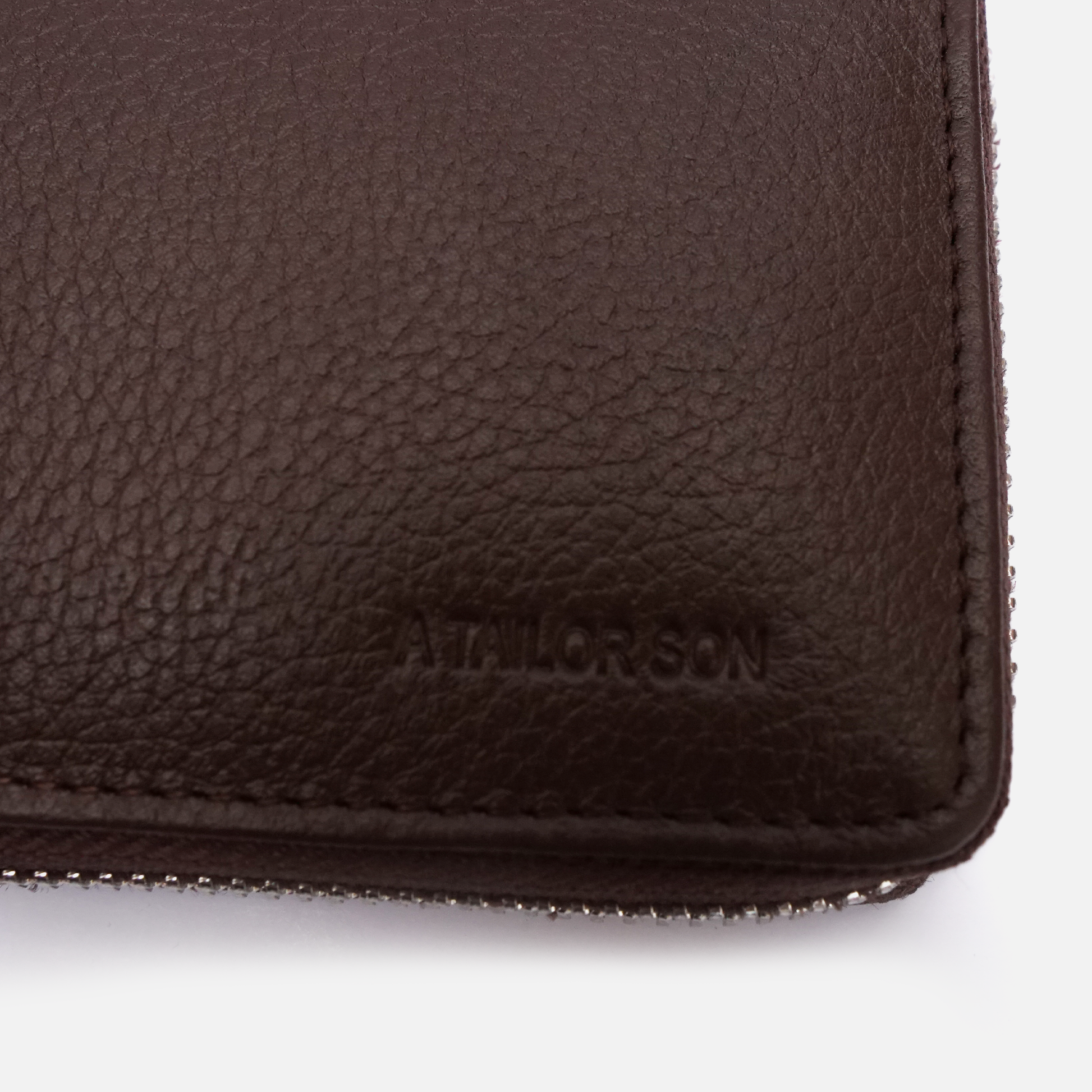 wallet with coin pocket and card slots brown leather
