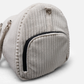 white textured corduroy duffle bag large capacity